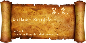 Weitner Kristóf névjegykártya