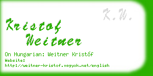 kristof weitner business card